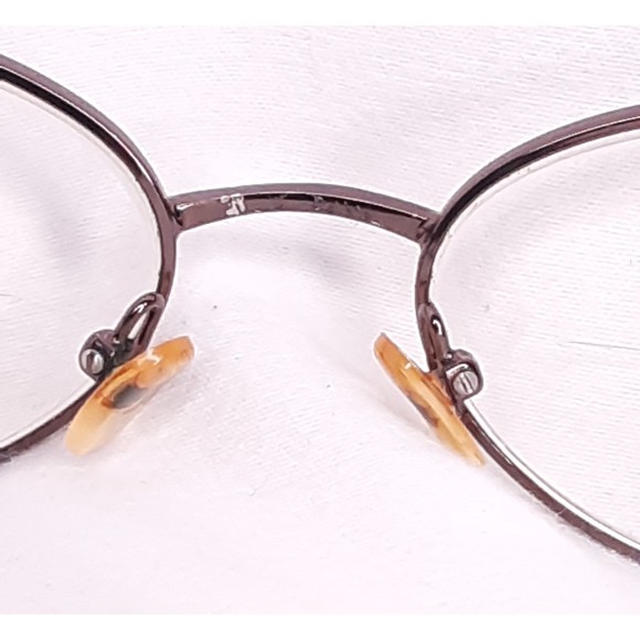 Eyeglasses Bronze Tone Art Deco Style Metal Frame Oval Prescription Lens - Picture 7 of 8